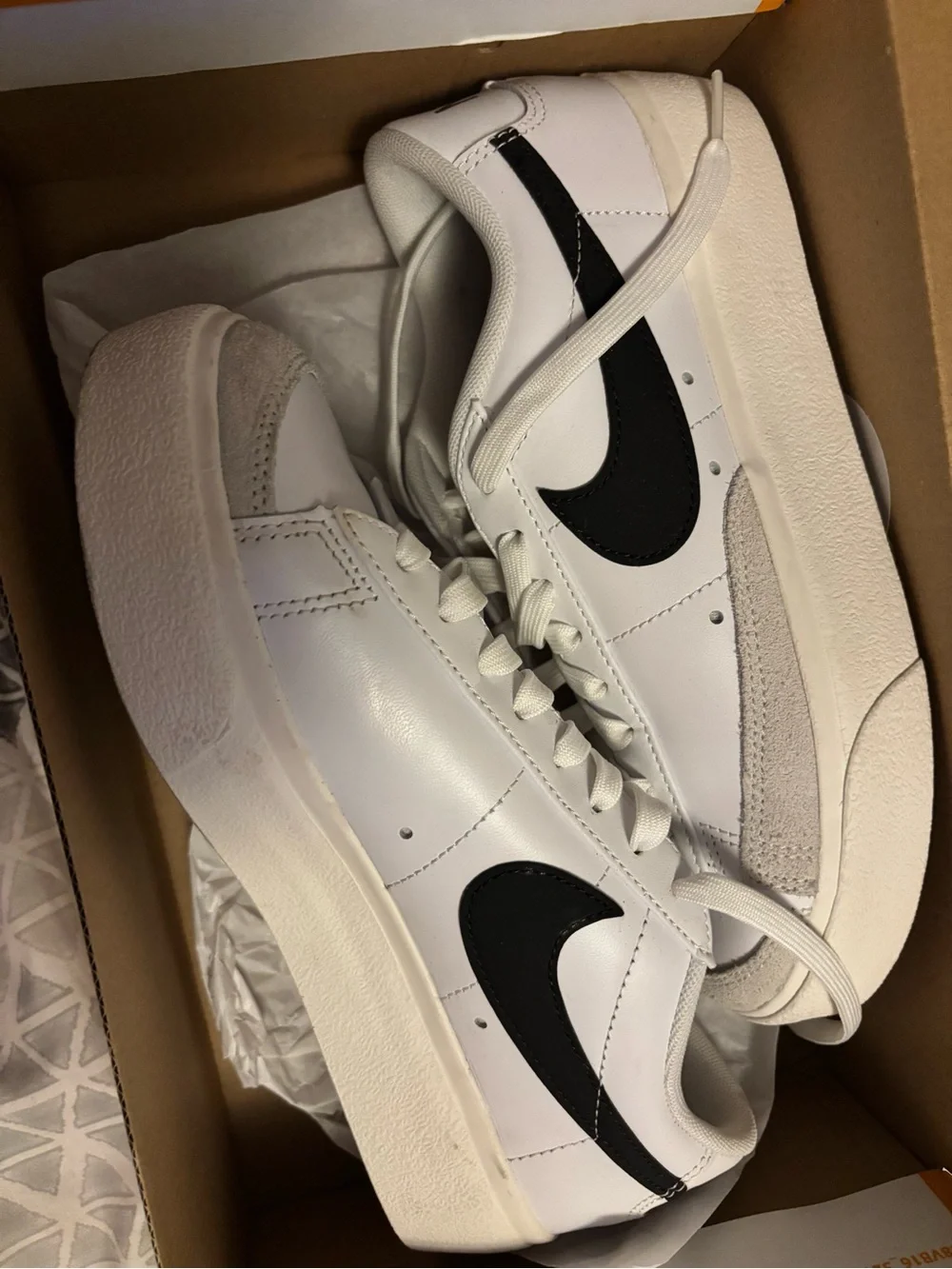 Nike Women’s White & Black Low-Top Platform Sneakers